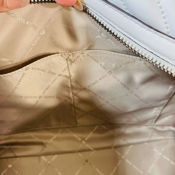 Michael Kors Large KATHY Quilted Handbag and Wallet‎ Optic White BNWT - Picture 14 of 14